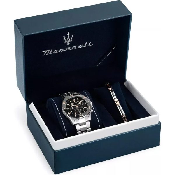 Montre homme Maserati Competizione réf. R8873600001, mouvement quartz, boîtier 43 mm, acier inoxydable – vue principale, Horlova Maroc
