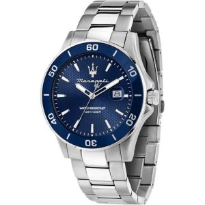 Montre homme Maserati Competizione Diver réf. R8853100036, mouvement quartz, boîtier 43 mm, acier inoxydable – vue principale, Horlova Maroc