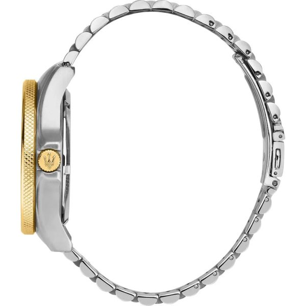 Montre homme Maserati Sfida réf. R8853140009, mouvement quartz, boîtier 44 mm, acier inoxydable, verre minéral – troisième vue