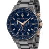 Montre homme Maserati Sfida réf. R8873640001, chronographe quartz, boîtier 44 mm, acier inoxydable – vue principale, Horlova Maroc