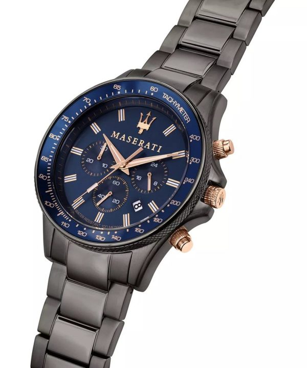 Montre homme Maserati Sfida réf. R8873640001, chronographe quartz, boîtier 44 mm, acier inoxydable, verre minéral – deuxième vue