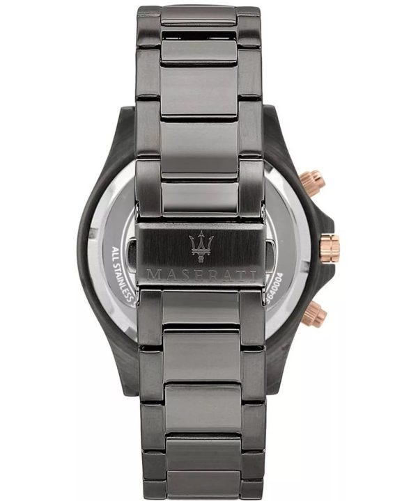 Montre homme Maserati Sfida réf. R8873640001, chronographe quartz, boîtier 44 mm, acier inoxydable, verre minéral – quatrième vue