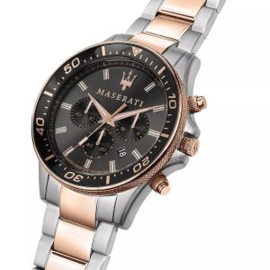 Montre homme Maserati Sfida réf. R8873640002, chronographe quartz, boîtier 44 mm, acier inoxydable, verre minéral – deuxième vue