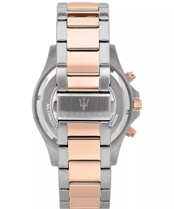 Montre homme Maserati Sfida réf. R8873640002, chronographe quartz, boîtier 44 mm, acier inoxydable, verre minéral – troisième vue