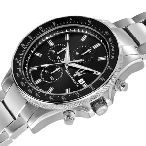 Montre homme Maserati Sfida réf. R8873640015, chronographe quartz, boîtier 44 mm, acier inoxydable, verre minéral – deuxième vue