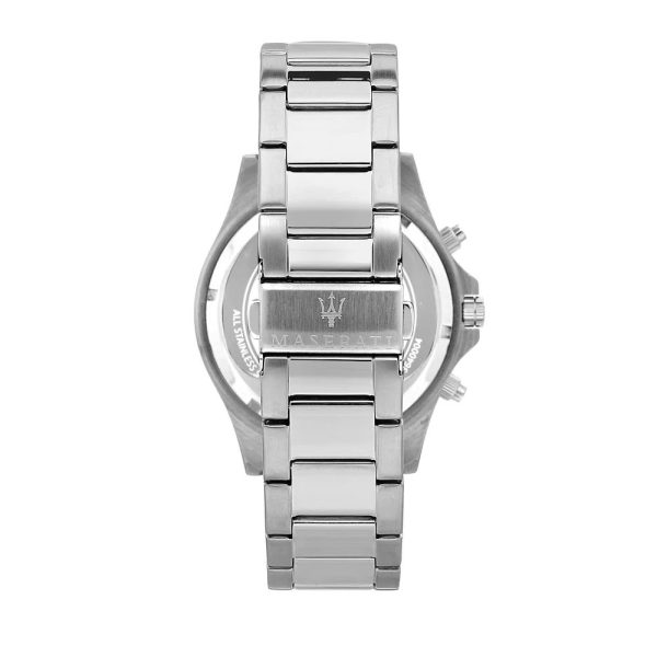 Montre homme Maserati Sfida réf. R8873640015, chronographe quartz, boîtier 44 mm, acier inoxydable, verre minéral – quatrième vue