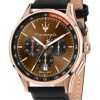 Montre homme Maserati Sorpasso réf. R8871624011, chronographe quartz, boîtier 42 mm, cuir, verre minéral – vue principale, Horlova Maroc