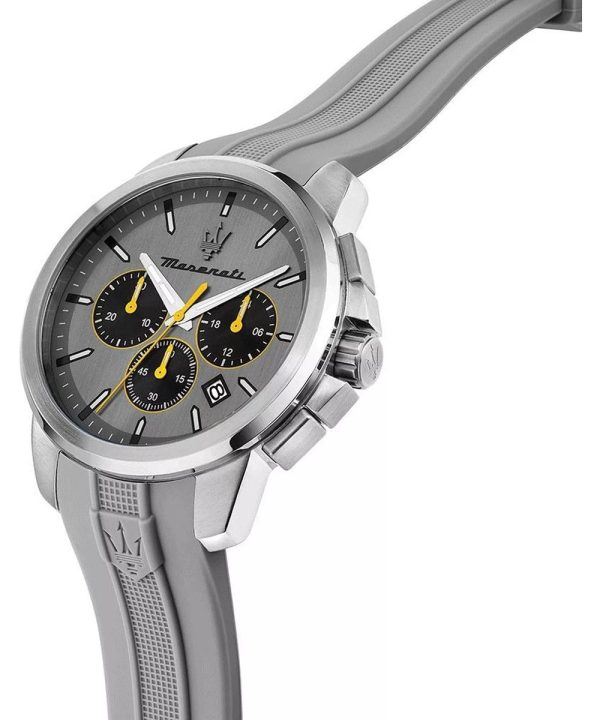 Montre homme Maserati Successo réf. R8871621043, chronographe quartz, boîtier 42 mm, acier inoxydable, caoutchouc – deuxième vue