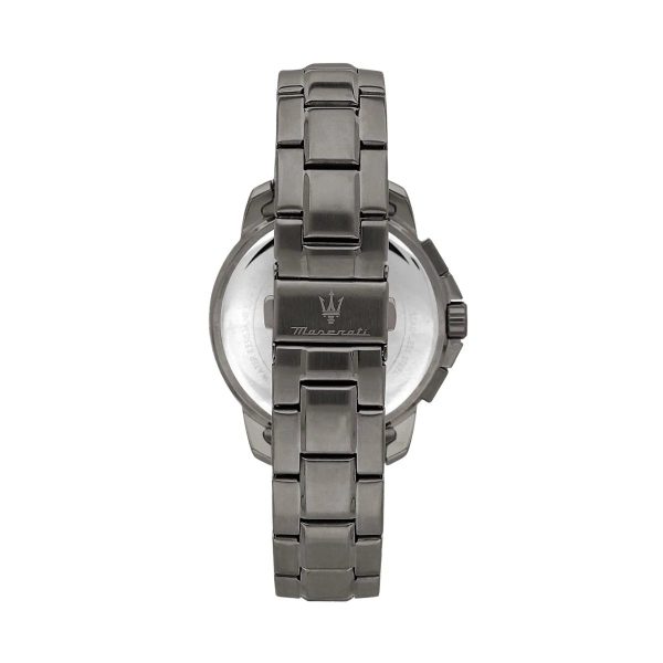 Montre homme Maserati Successo Dark Edition réf. R8873654004, chronographe quartz, boîtier 42 mm, acier inoxydable – troisième vue