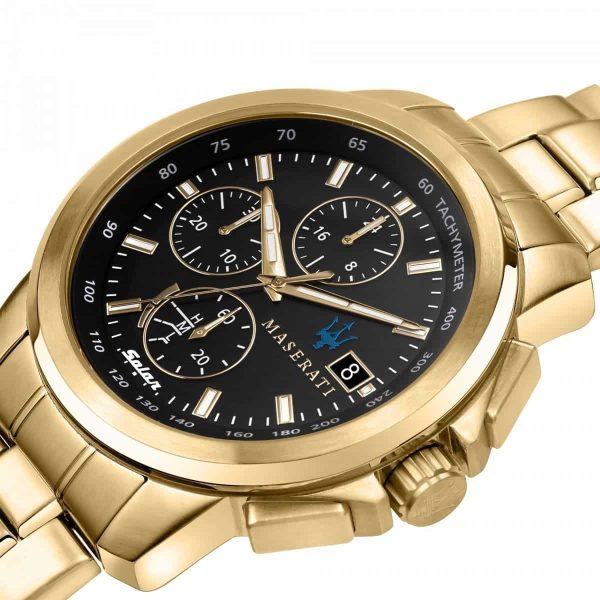 Montre homme Maserati Successo Solar réf. R8873645002, mouvement solaire, boîtier 45 mm, acier inoxydable, verre minéral – quatrième vue