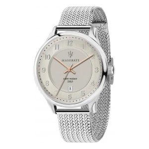 Montre homme Maserati Time Gentleman réf. R8853136001, mouvement quartz, boîtier 42 mm, acier inoxydable – vue principale, Horlova Maroc