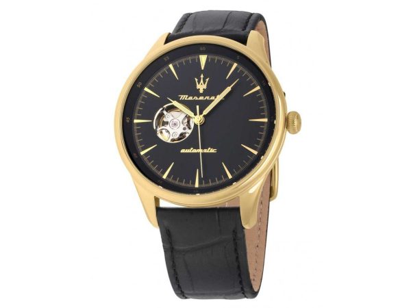 Montre homme Maserati Tradizione réf. R8821146001, boîtier 45 mm, cuir – vue principale, Horlova Maroc