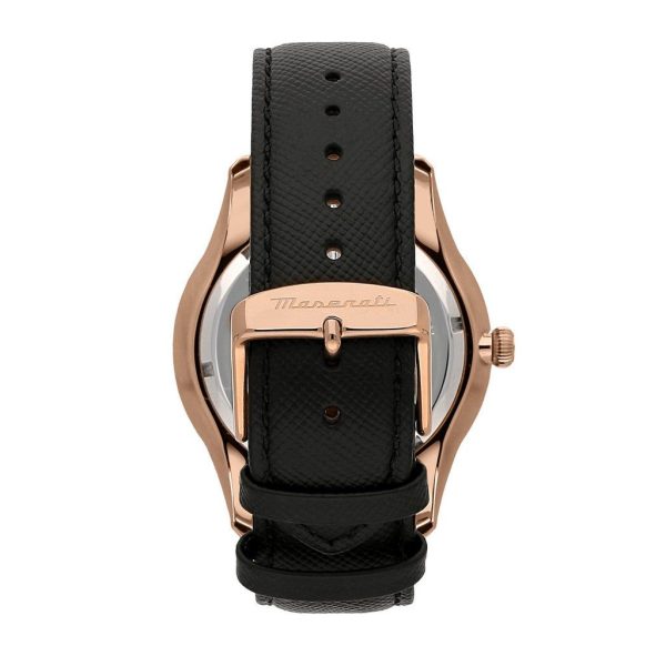 Montre homme Maserati Tradizione réf. R8851146001, mouvement quartz, boîtier 45 mm, acier inoxydable, cuir, verre minéral – deuxième vue