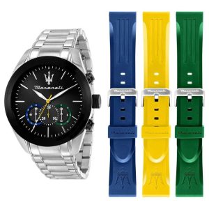 Montre homme Maserati Traguardo réf. R8873612061, chronographe quartz, boîtier 45 mm, acier inoxydable, verre minéral – deuxième vue