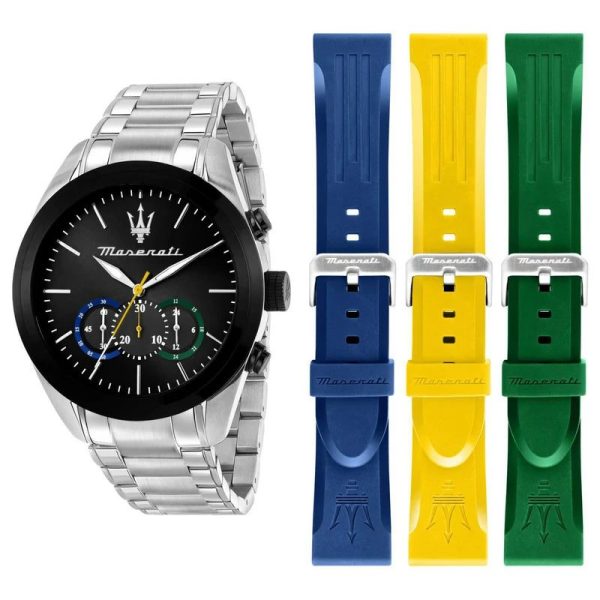 Montre homme Maserati Traguardo réf. R8873612061, chronographe quartz, boîtier 45 mm, acier inoxydable, verre minéral – deuxième vue