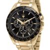 Montre homme Maserati Traguardo Chrono réf. R8873612041, chronographe quartz, boîtier 45 mm, verre minéral – vue principale, Horlova Maroc