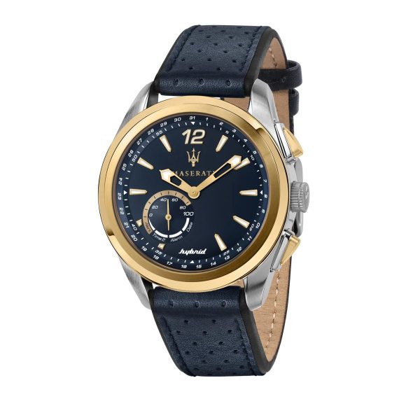 Montre homme Maserati Traguardo Hybrid Smartwatch réf. R8851112002, mouvement quartz, boîtier 45 mm – vue principale, Horlova Maroc