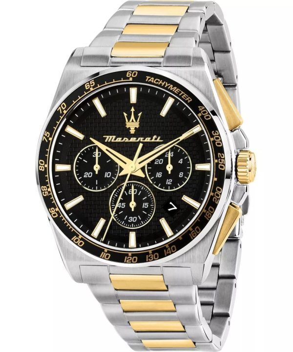Montre homme Maserati Velocità réf. R8873652003, chronographe quartz, boîtier 43 mm, acier inoxydable – vue principale, Horlova Maroc