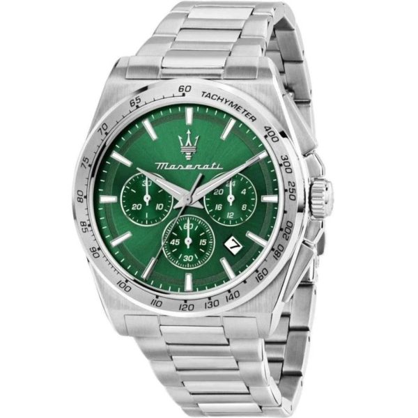 Montre homme Maserati Velocità réf. R8873652013, chronographe quartz, boîtier 43 mm, acier inoxydable – vue principale, Horlova Maroc