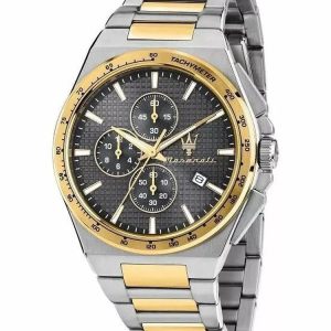 Montre homme Maserati Velocità Slim réf. R8873653002, chronographe quartz, boîtier 41 mm, acier inoxydable – vue principale, Horlova Maroc