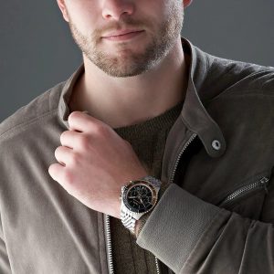 Montre homme Michael Kors réf. MK8725, chronographe quartz, boîtier 44 mm, acier inoxydable, étanche 50 m – vue principale, Horlova Maroc