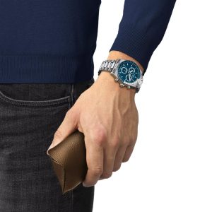 Montre homme Tissot réf. T149.417.11.041.00, chronographe quartz, boîtier 40 mm, acier inoxydable, verre saphir – deuxième vue