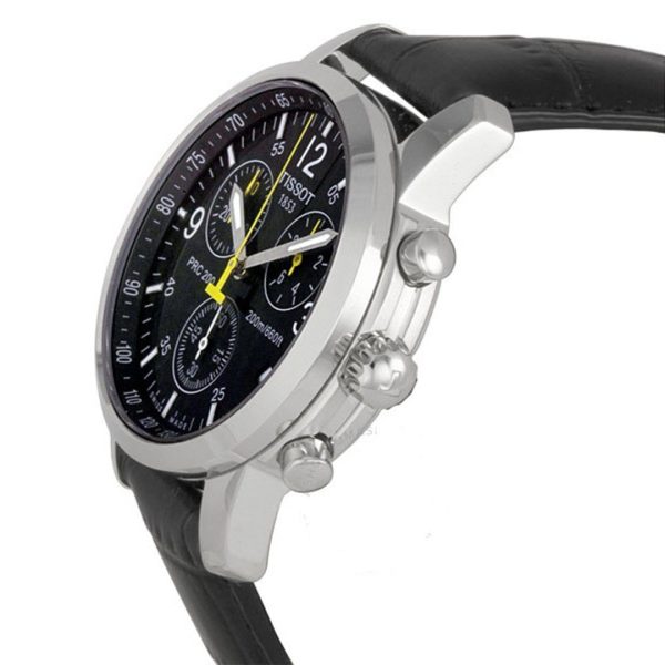 Montre homme Tissot réf. T17.1.526.52, boîtier 40 mm, acier inoxydable, cuir, verre minéral, étanche 200 m – troisième vue