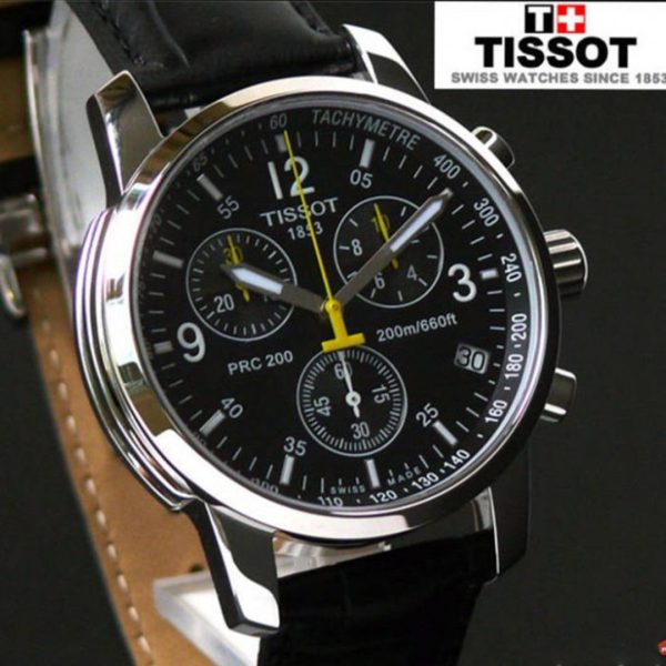 Montre homme Tissot réf. T17.1.526.52, boîtier 40 mm, acier inoxydable, cuir, verre minéral, étanche 200 m – quatrième vue