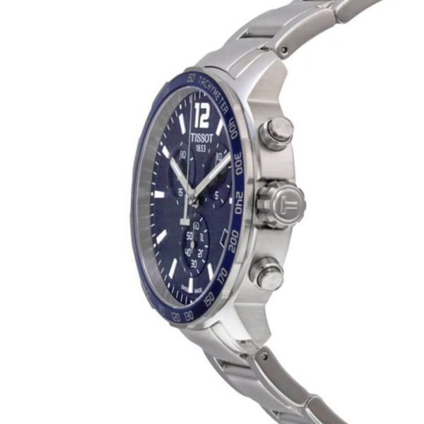 Montre homme Tissot réf. T095.417.11.047.00, chronographe quartz, boîtier 42 mm, acier inoxydable, verre saphir – quatrième vue