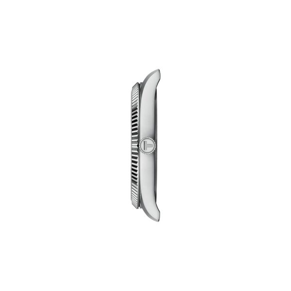 Montre homme Tissot Ballade 40 mm réf. T156.410.11.091.00, cadran vert, bracelet acier – vue de profil