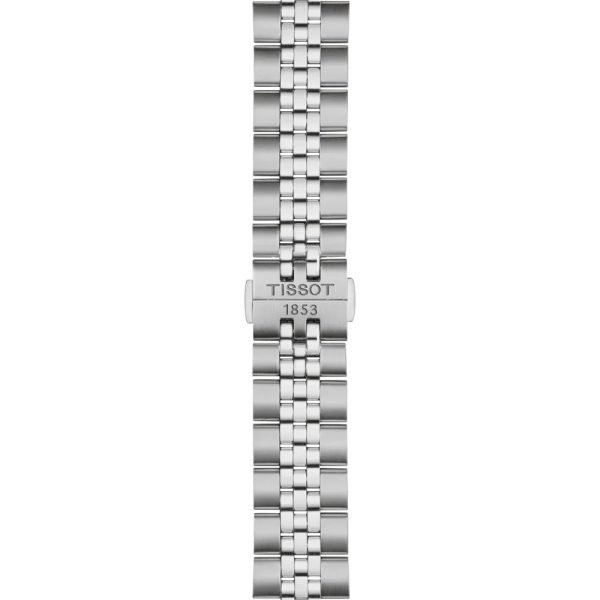 Montre homme Tissot Ballade 40 mm réf. T1564101104100, cadran bleu, bracelet acier – détail du bracelet