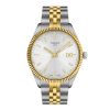 Montre homme Tissot Ballade 40 mm réf. T1564102203100, cadran argenté, bracelet acier, mouvement quartz – vue de face | Horlova Maroc