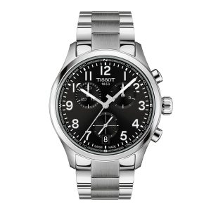 Montre homme Tissot Chrono réf. T116.417.11.052.00, chronographe quartz, boîtier 42 mm, acier inoxydable – vue principale, Horlova Maroc