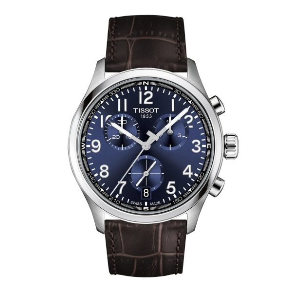 Montre homme Tissot Chrono réf. T116.417.16.042.00, chronographe quartz, boîtier 42 mm, verre saphir – vue principale, Horlova Maroc