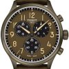 Montre homme Tissot Chrono XL réf. T1166173609200, chronographe quartz, boîtier 45 mm, cuir, verre saphir – vue principale, Horlova Maroc