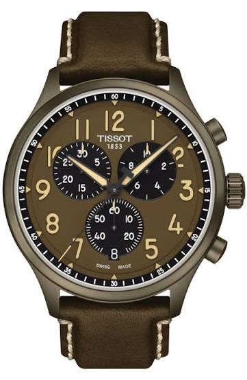 Montre homme Tissot Chrono XL réf. T1166173609200, chronographe quartz, boîtier 45 mm, cuir, verre saphir – vue principale, Horlova Maroc