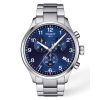 Montre homme Tissot Chrono XL Classic 45 mm réf. T116.617.11.047.01, cadran bleu, bracelet acier – autre angle