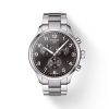 Montre homme Tissot Chrono XL Classic 45 mm réf. T116.617.11.057.01, cadran noir, bracelet acier – vue de face | Horlova Maroc
