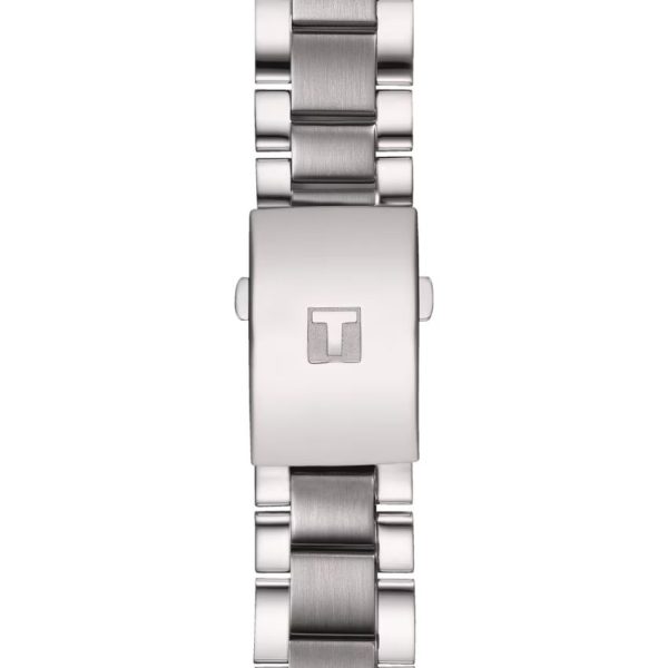 Montre homme Tissot Chrono XL Classic 45 mm réf. T116.617.11.057.01, cadran noir, bracelet acier – vue de trois-quarts