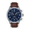 Montre homme Tissot Chrono XL Vintage réf. T1166171604200, chronographe quartz, boîtier 45 mm, cuir – vue principale, Horlova Maroc