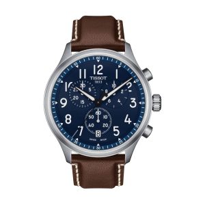 Montre homme Tissot Chrono XL Vintage réf. T1166171604200, chronographe quartz, boîtier 45 mm, cuir – vue principale, Horlova Maroc