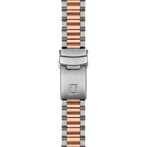 Montre homme Tissot Chronograph 40 mm réf. T149.417.22.051.01, cadran noir, bracelet acier – détail du bracelet