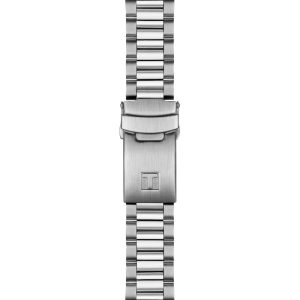 Montre homme Tissot Chronograph 40 mm réf. T1494171105100, cadran noir, bracelet acier – détail du bracelet
