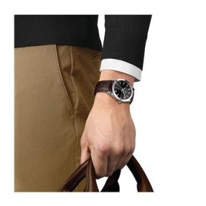 Montre homme Tissot Classic Gentleman réf. T127.410.16.051.01, mouvement quartz, boîtier 40 mm, cuir – vue principale, Horlova Maroc