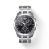 Montre homme Tissot Couturier 41 mm réf. T035.617.11.051.00, bracelet acier, mouvement quartz chronographe – vue de face | Horlova Maroc
