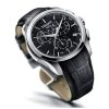 Montre homme Tissot Couturier 41 mm réf. T035.617.16.051.00, cadran noir, bracelet cuir – vue de trois-quarts