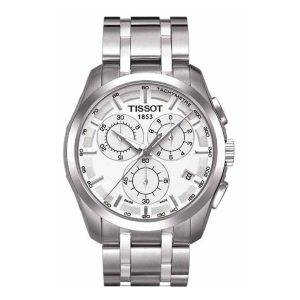 Montre homme Tissot Couturier 41 mm réf. T0356171103100, bracelet acier – vue de face | Horlova Maroc