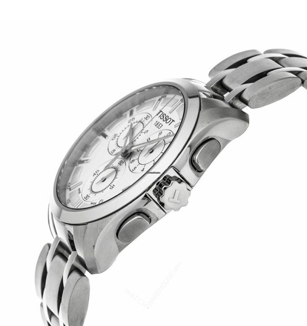Montre homme Tissot Couturier 41 mm réf. T0356171103100, bracelet acier, montre-bracelet Tissot originale – vue rapprochée