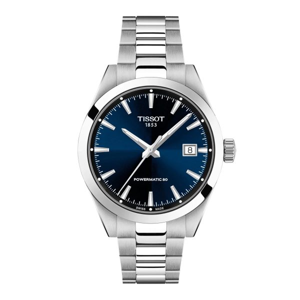 Montre homme Tissot Gentleman réf. T165.807.11.041.00, mouvement automatique, boîtier 38 mm, verre saphir – vue principale, Horlova Maroc