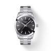 Montre homme Tissot Gentleman 40 mm réf. T1274101105100, cadran noir, mouvement quartz – vue de face | Horlova Maroc
